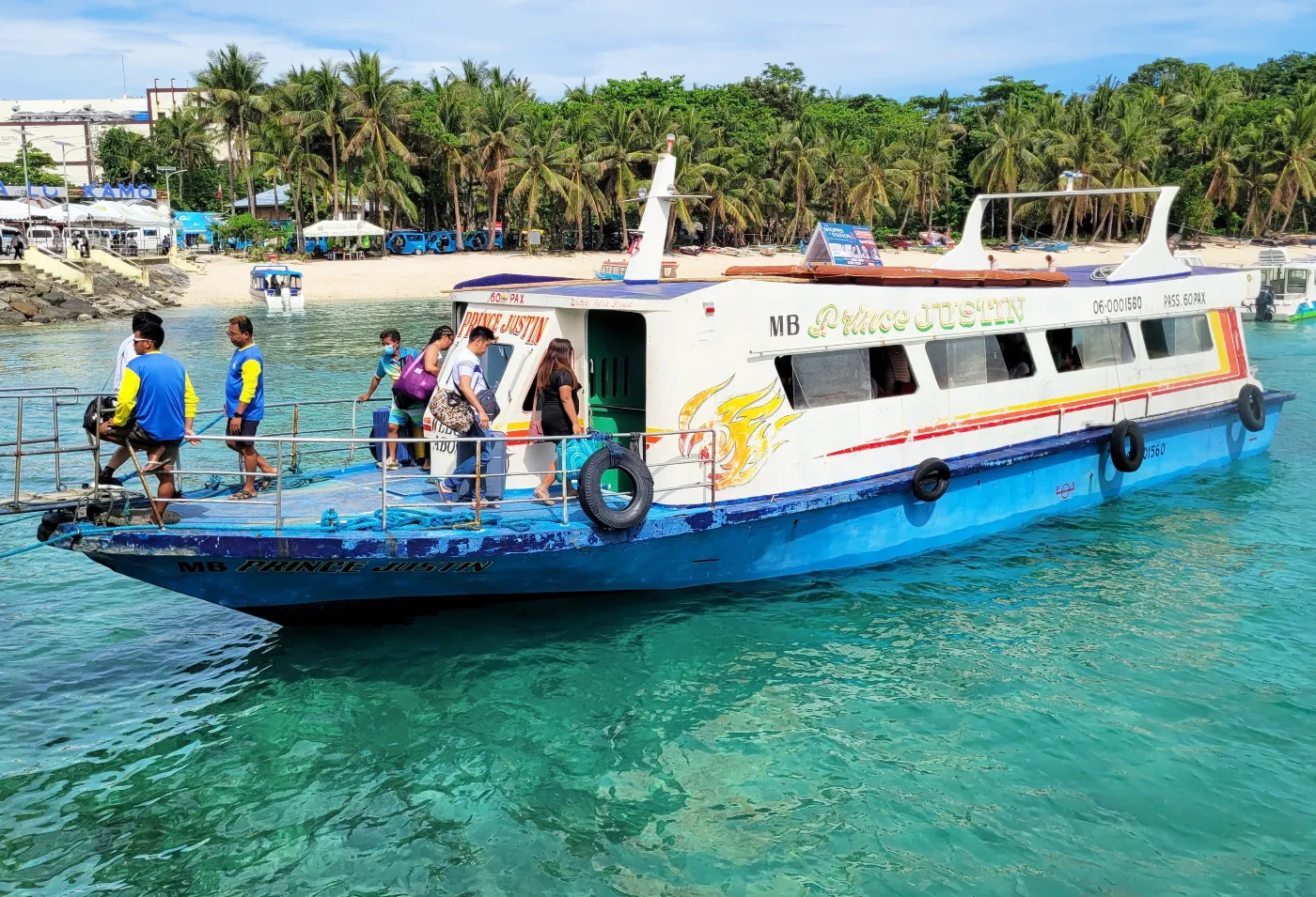 Boat crossing from Caticlan jetty to Boracay